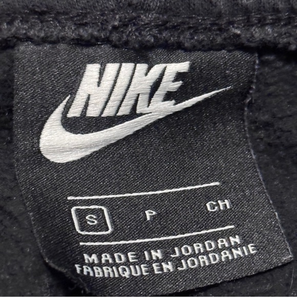 Nike Fleece Sweatpants Mens Small Black Straight Leg Elastic Waist Drawstring - Picture 9 of 10